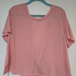 Women's Casual Scoop Neck Top - Pink